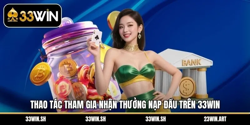 Thao tác tham gia nhận thưởng nạp đầu trên 33Win